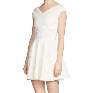 Maje |Ivory Royal ecru Skater Dress sz. Medium